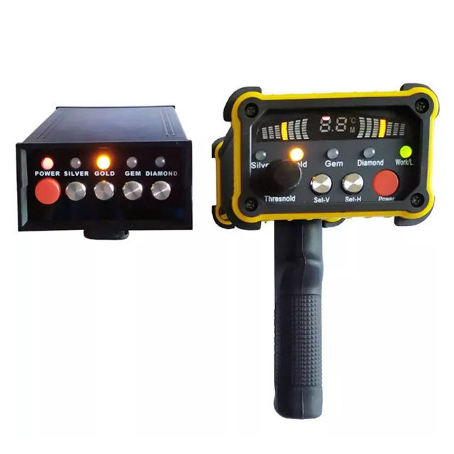 New GR200 GR-200 remote metal gold Detector underground 100 m w/ 3D LED display 2 antenna plastic box - Image 4