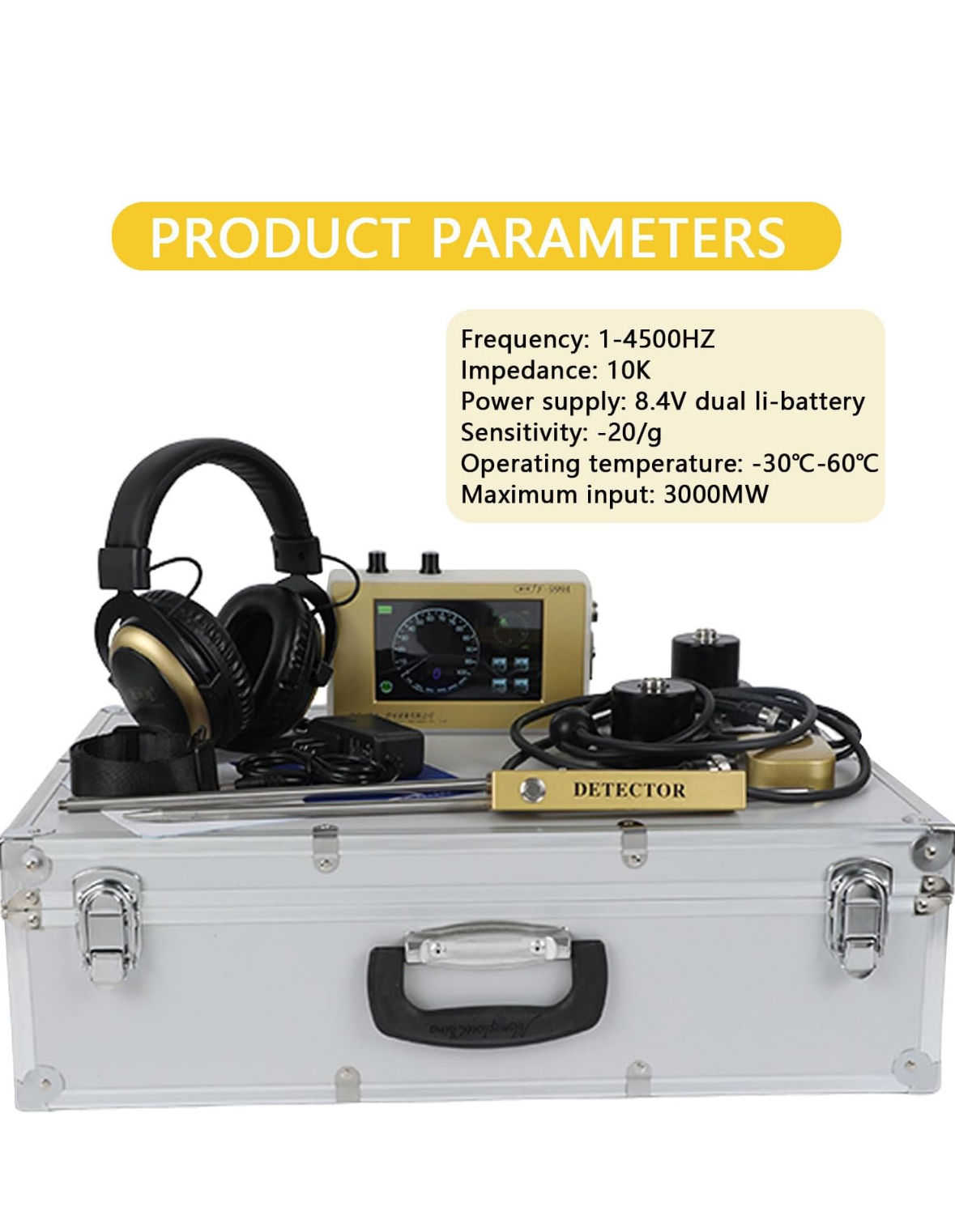 New F999A Acoustic Water Leak Detector Tester Machine Industrial Underground Pipeline Leakage Detector - Image 2